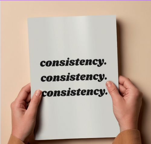 Consistency Consistency Consistency Bold Italic Motivational Poster