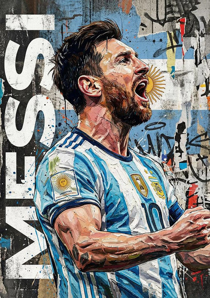 Lionel Messi Argentina graffiti street art football poster India – PosterDrip