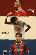 Ronaldo Neymar Messi trio football legends poster India – PosterDrip