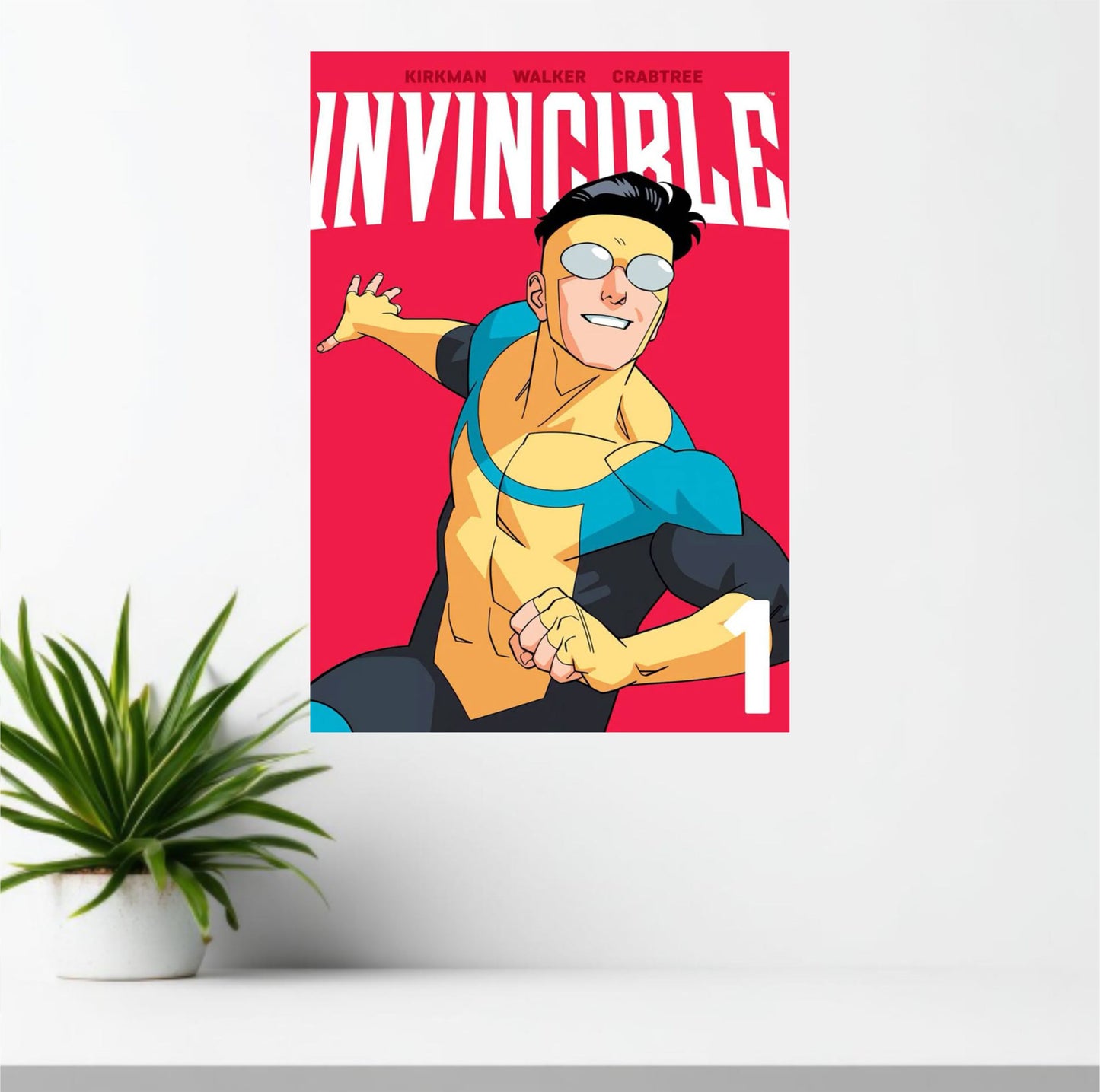 The Invincible Red Edition Poster | Superhero Drama Wall Art